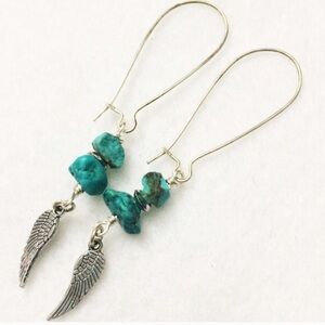 Turquoise & Red key earrings by Jules Jewelry Box